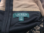 Vestido Ralph Lauren 10 Negro Con Encaje Manga Amplia