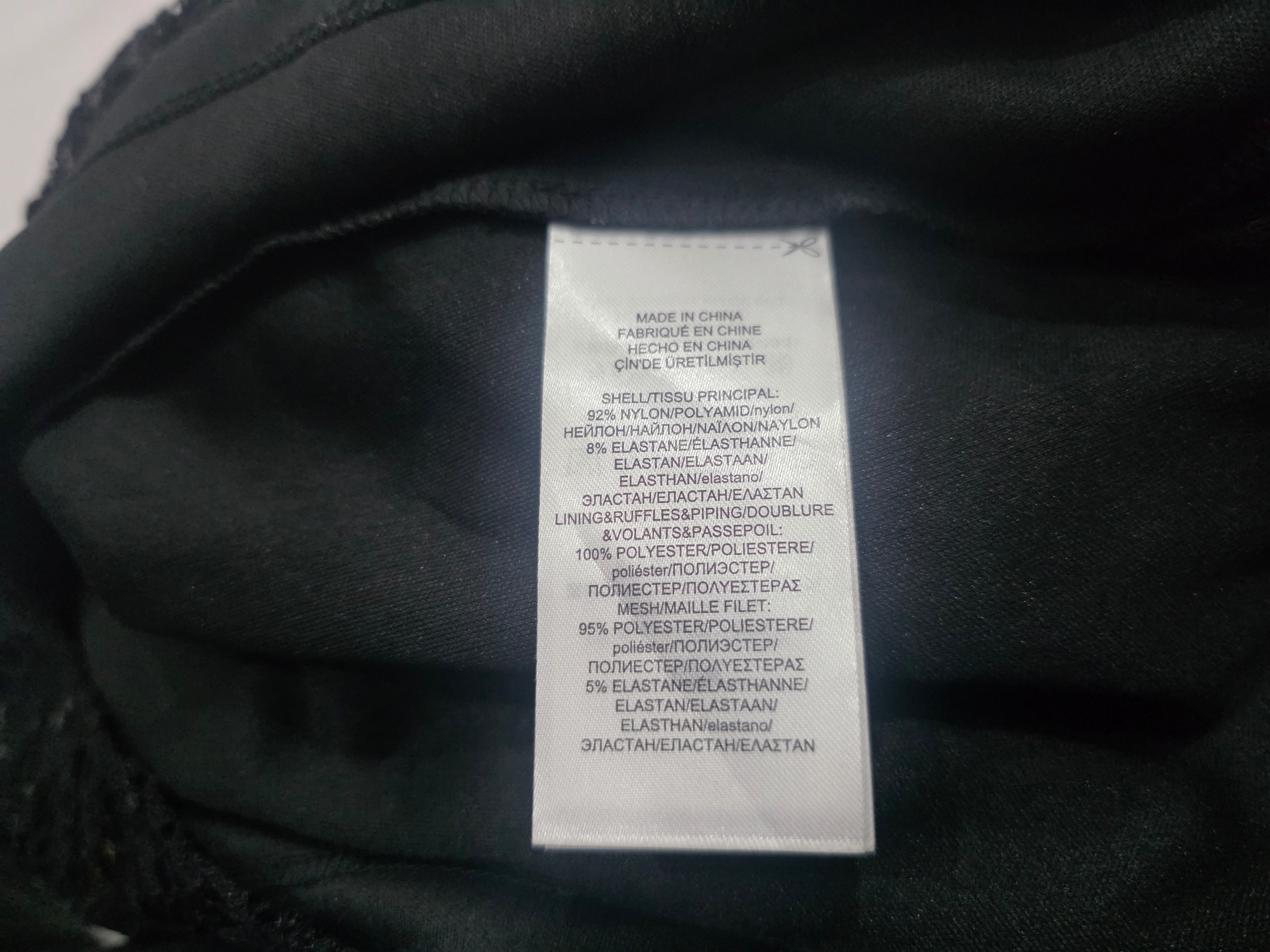 Vestido Ralph Lauren 10 Negro Con Encaje Manga Amplia