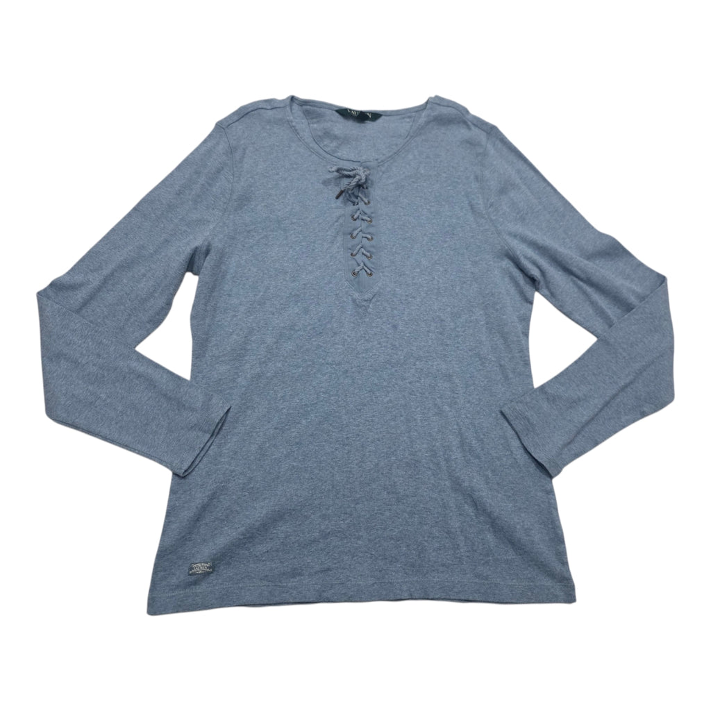 Playera Ralph Lauren Azul Acero Manga Larga