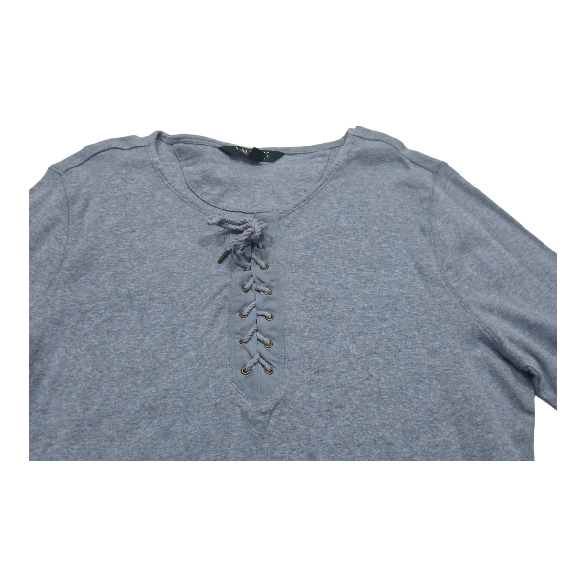 Playera Ralph Lauren Azul Acero Manga Larga