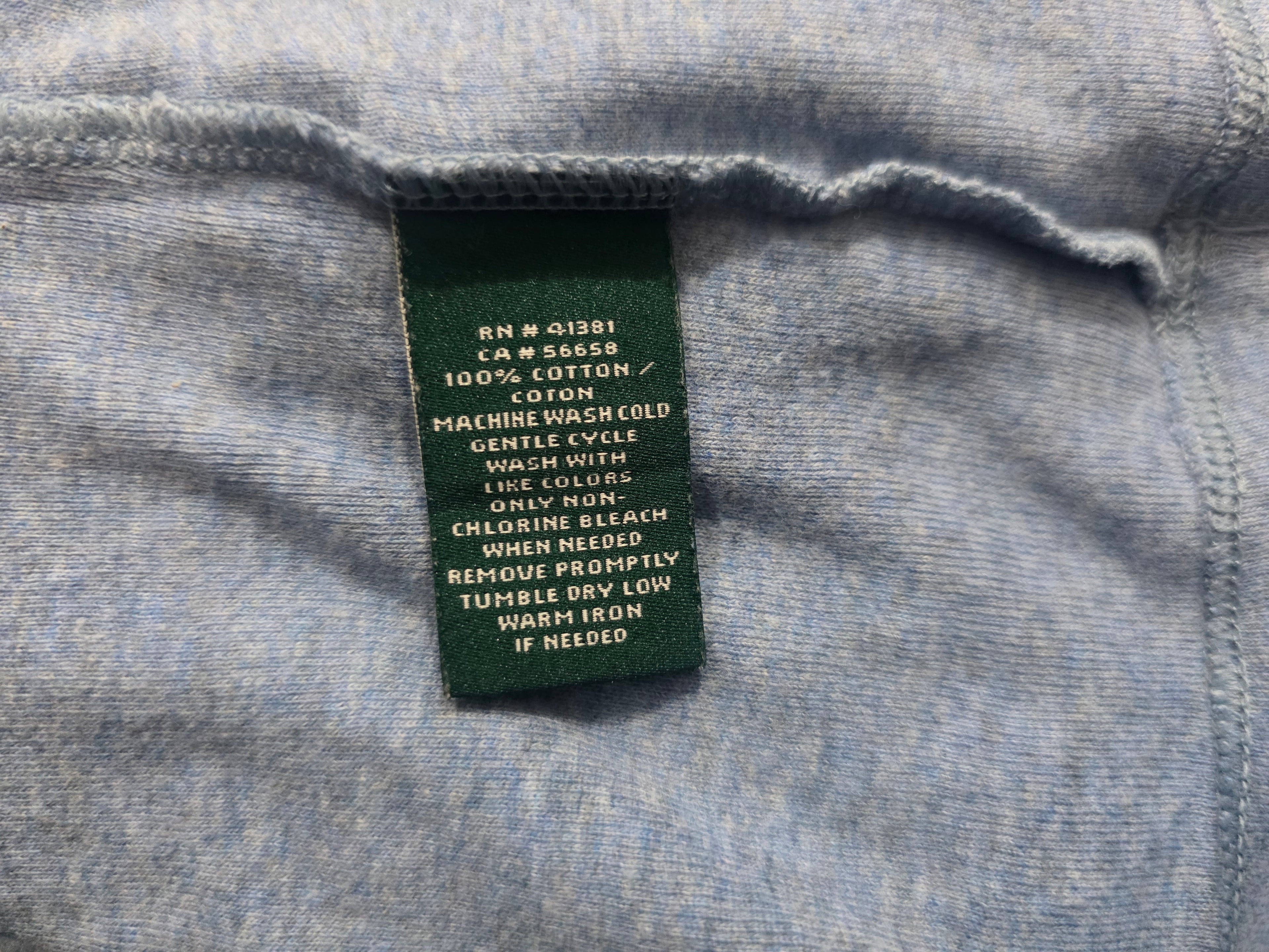 Playera Ralph Lauren Azul Acero Manga Larga