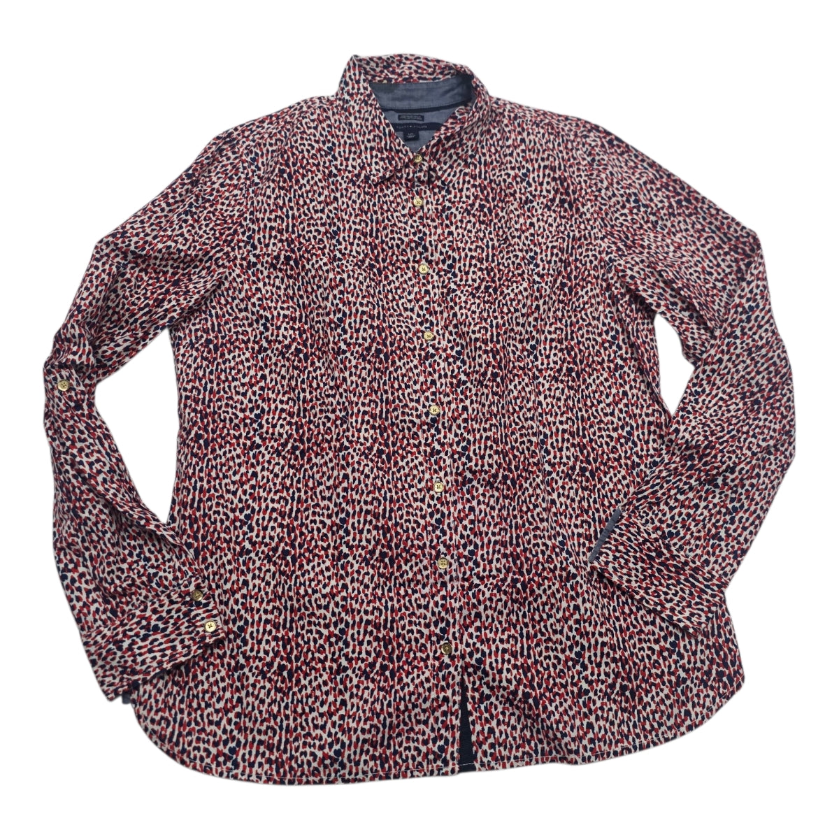 Camisa Mujer Tommy Hilfiger Azul/rojo Everybody Popeline