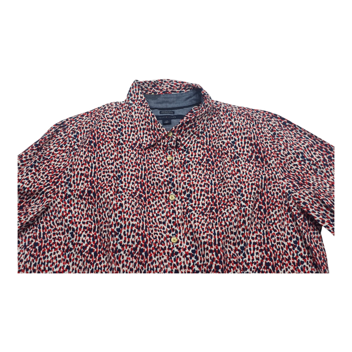Camisa Mujer Tommy Hilfiger Azul/rojo Everybody Popeline