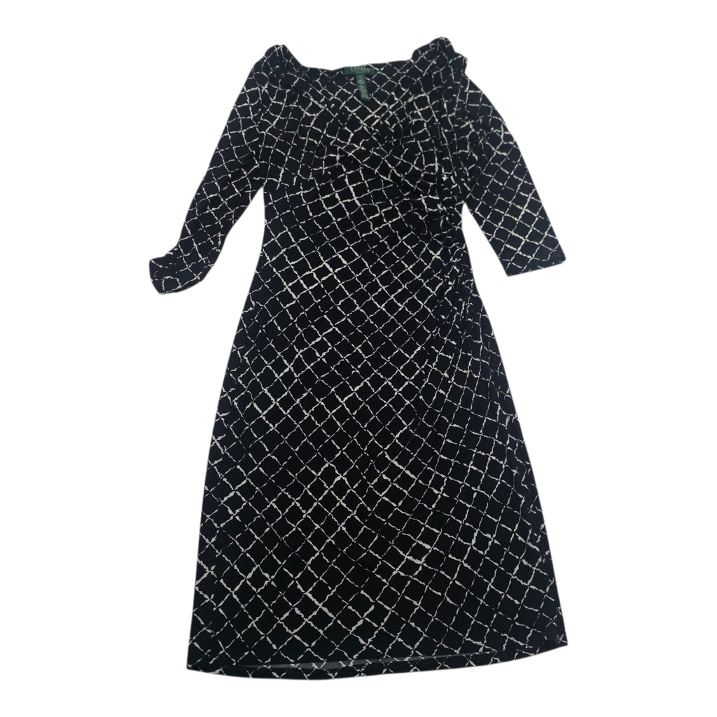 Vestido Ralph Lauren De Mujer Talla 12 Negro/gris A Cuadros