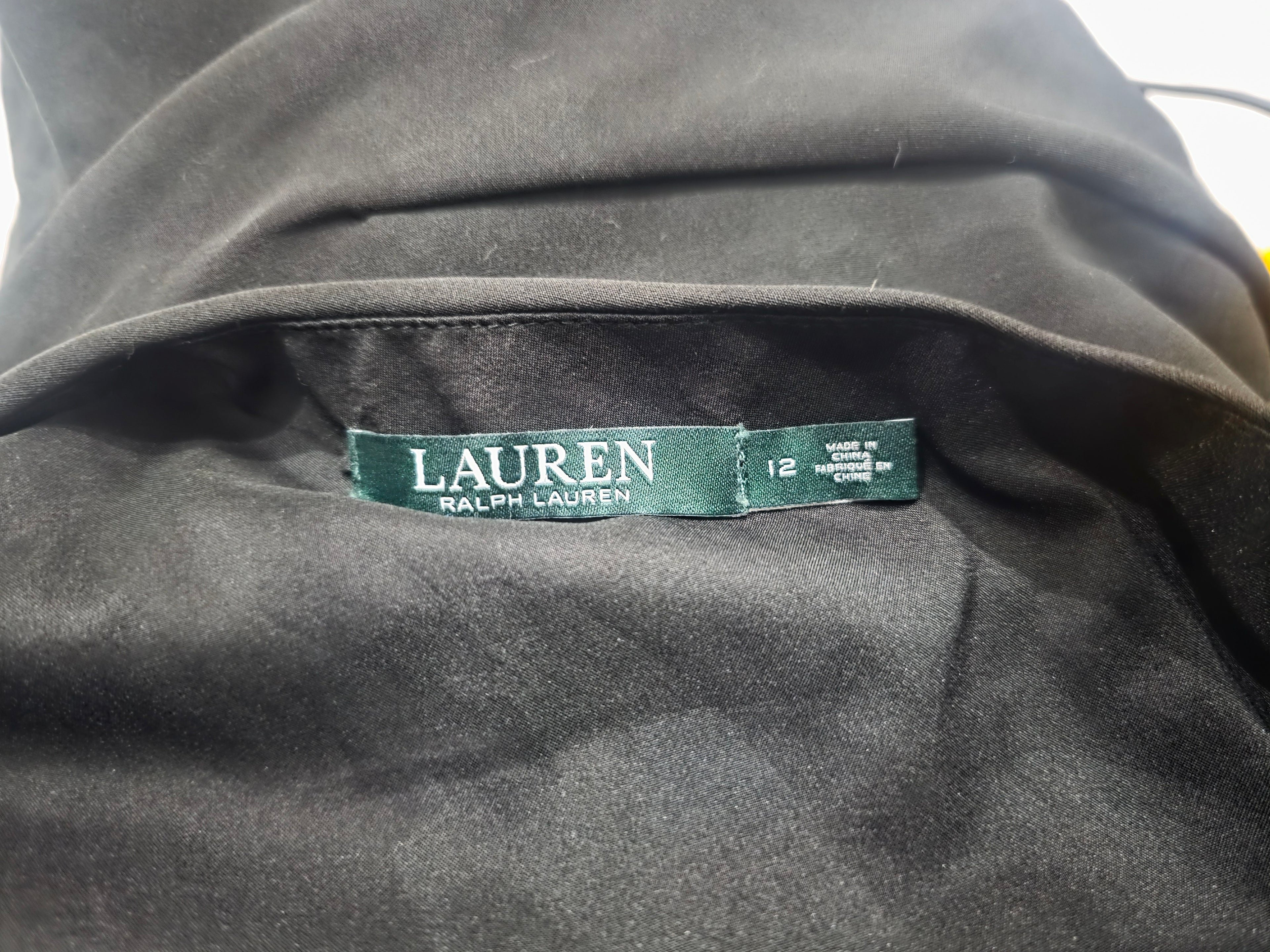 Vestido Ralph Lauren Escotado De Mujer Talla 12.color Negro