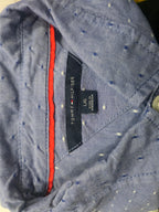 Camisa Tommy Hilfiger Mujer Azul Acero Con Lunares Grande