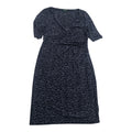 Vestido Ralph Lauren Manga Corta Talla 12 Azul Con Figuras