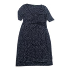 Vestido Ralph Lauren Manga Corta Talla 12 Azul Con Figuras
