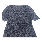 Vestido Ralph Lauren Manga Corta Talla 12 Azul Con Figuras