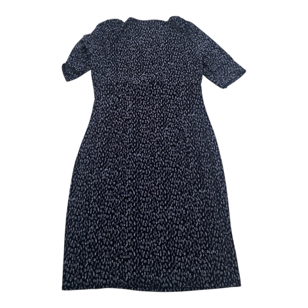 Vestido Ralph Lauren Manga Corta Talla 12 Azul Con Figuras