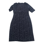 Vestido Ralph Lauren Manga Corta Talla 12 Azul Con Figuras