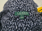 Vestido Ralph Lauren Manga Corta Talla 12 Azul Con Figuras