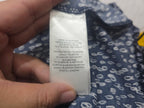 Vestido Ralph Lauren Manga Corta Talla 12 Azul Con Figuras