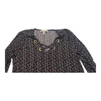 Blusa Michael Kors De Mujer Manga Larga Amplia Roja/cafe