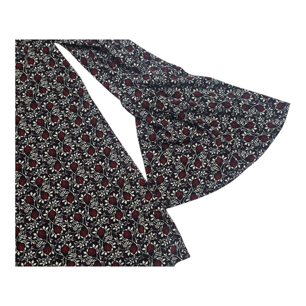 Blusa Michael Kors De Mujer Manga Larga Amplia Roja/cafe