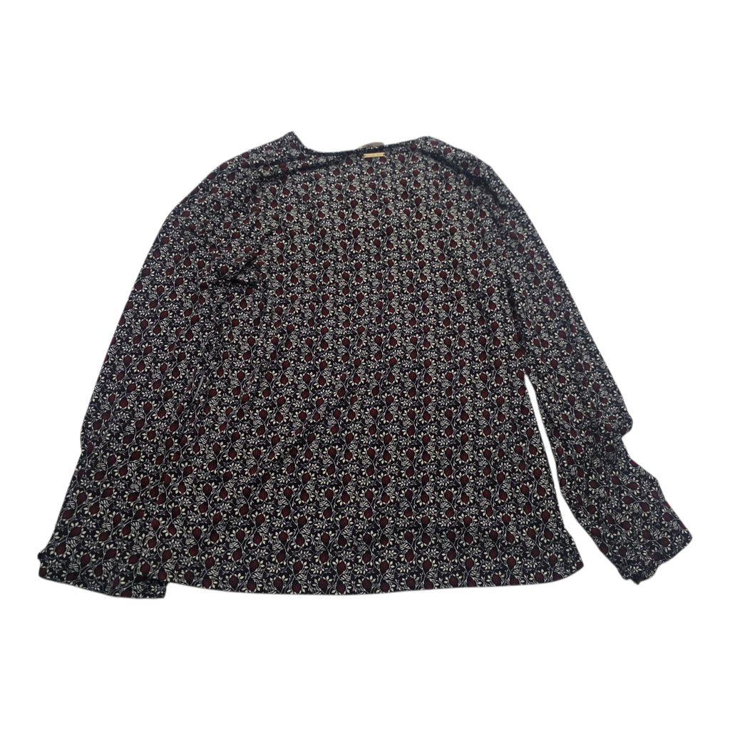 Blusa Michael Kors De Mujer Manga Larga Amplia Roja/cafe