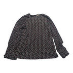 Blusa Michael Kors De Mujer Manga Larga Amplia Roja/cafe
