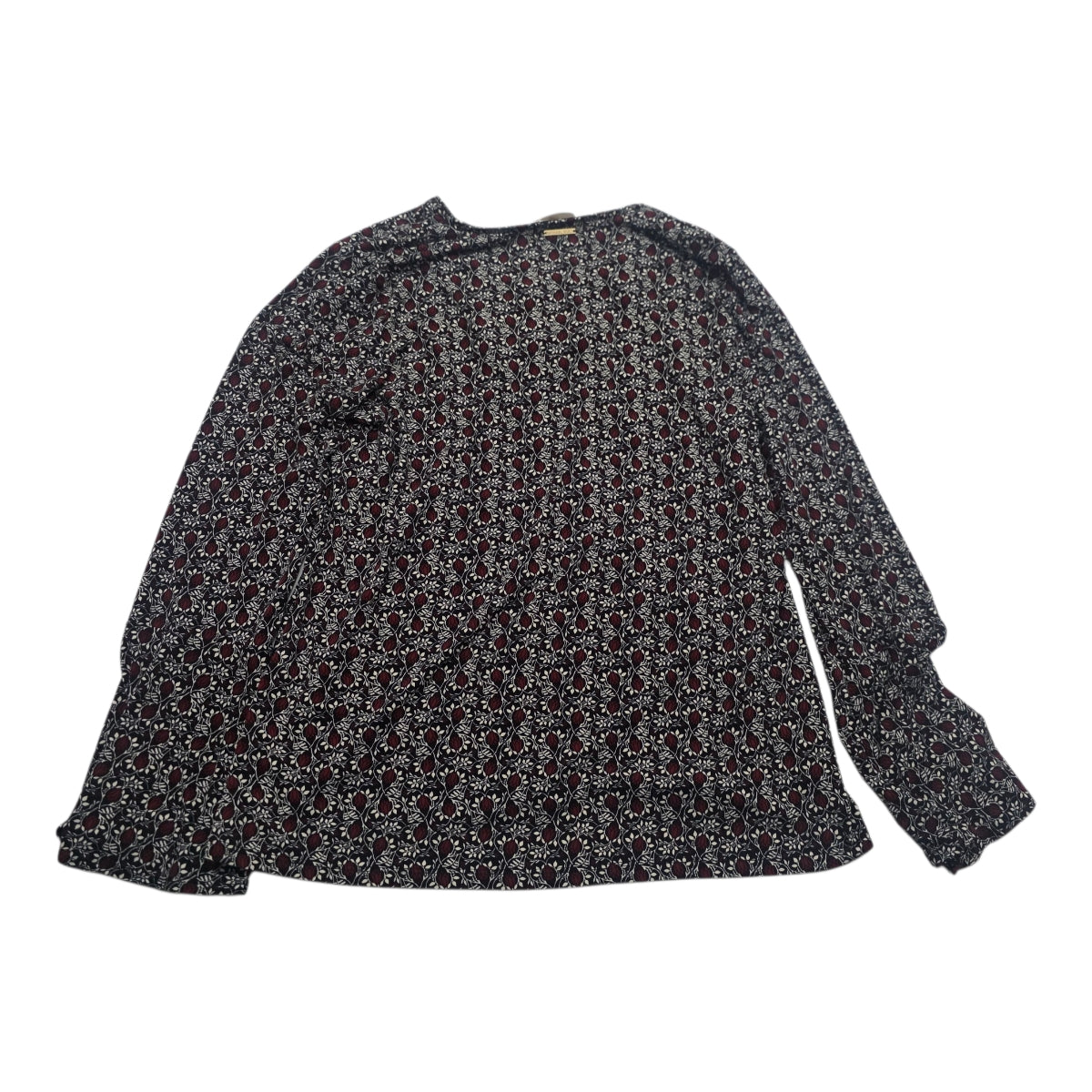 Blusa Michael Kors De Mujer Manga Larga Amplia Roja/cafe