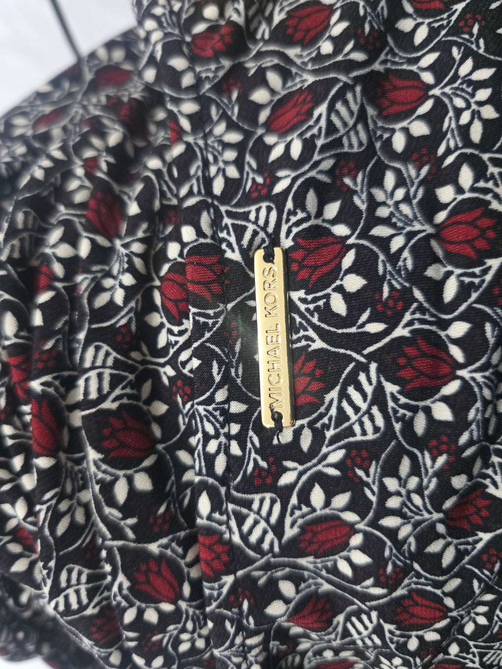 Blusa Michael Kors De Mujer Manga Larga Amplia Roja/cafe