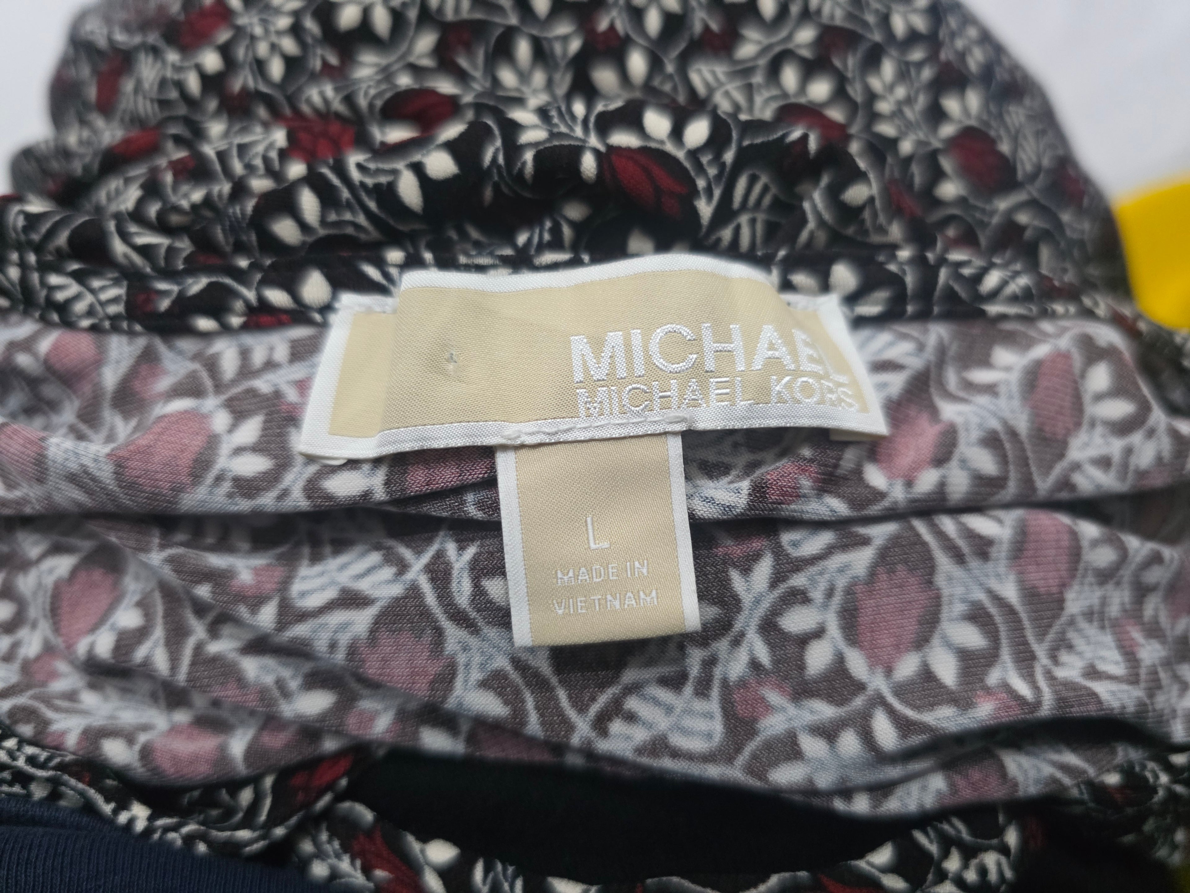 Blusa Michael Kors De Mujer Manga Larga Amplia Roja/cafe