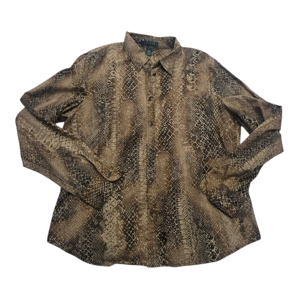 Camisa Ralph Lauren Extra Grande Cafe Animal Print