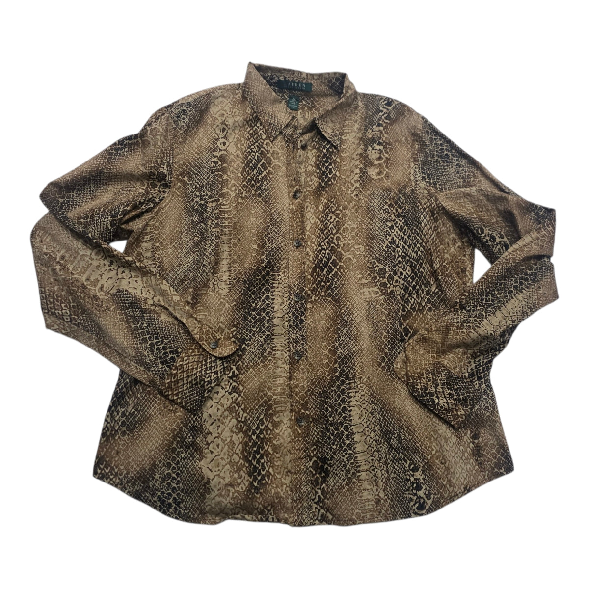 Camisa Ralph Lauren Extra Grande Cafe Animal Print