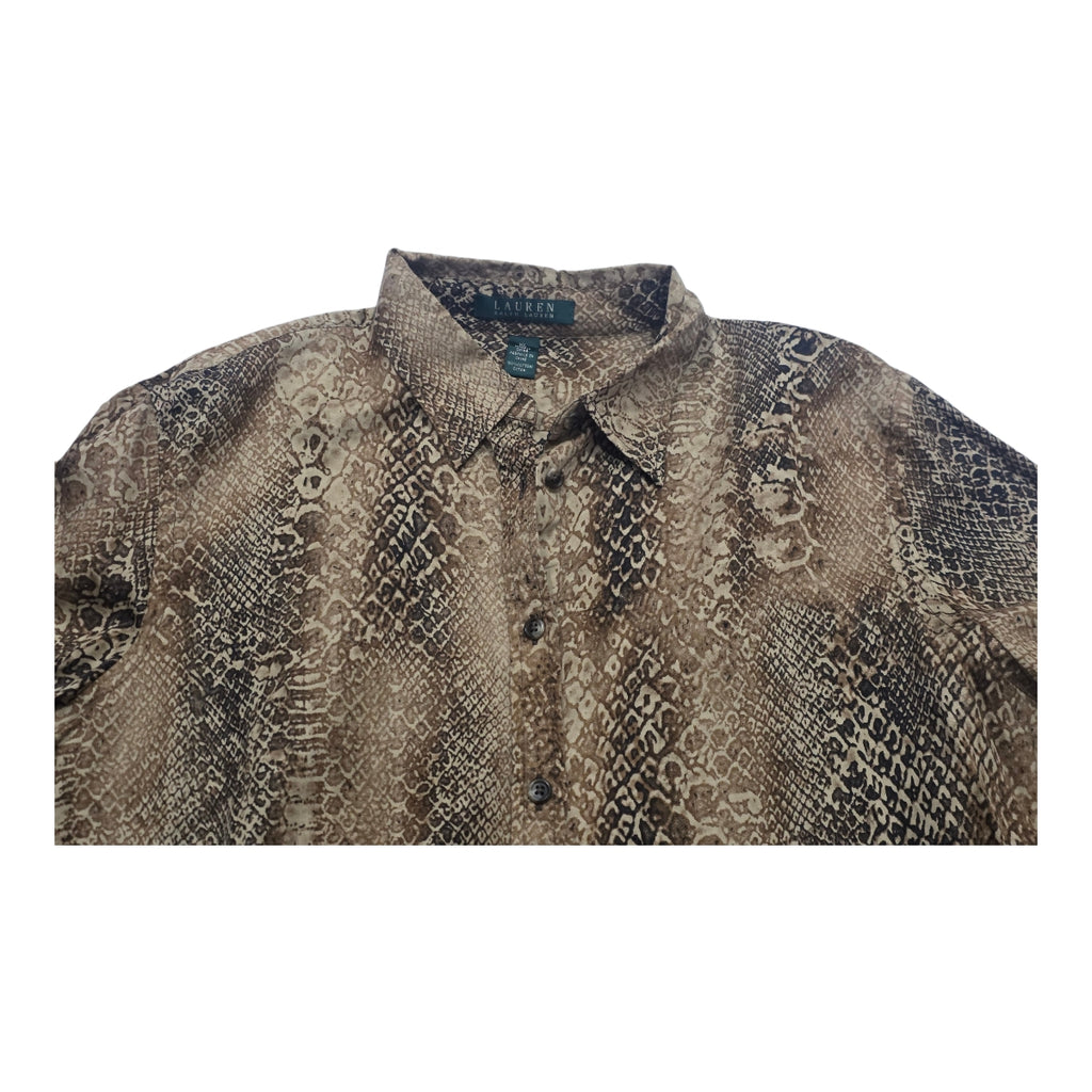 Camisa Ralph Lauren Extra Grande Cafe Animal Print