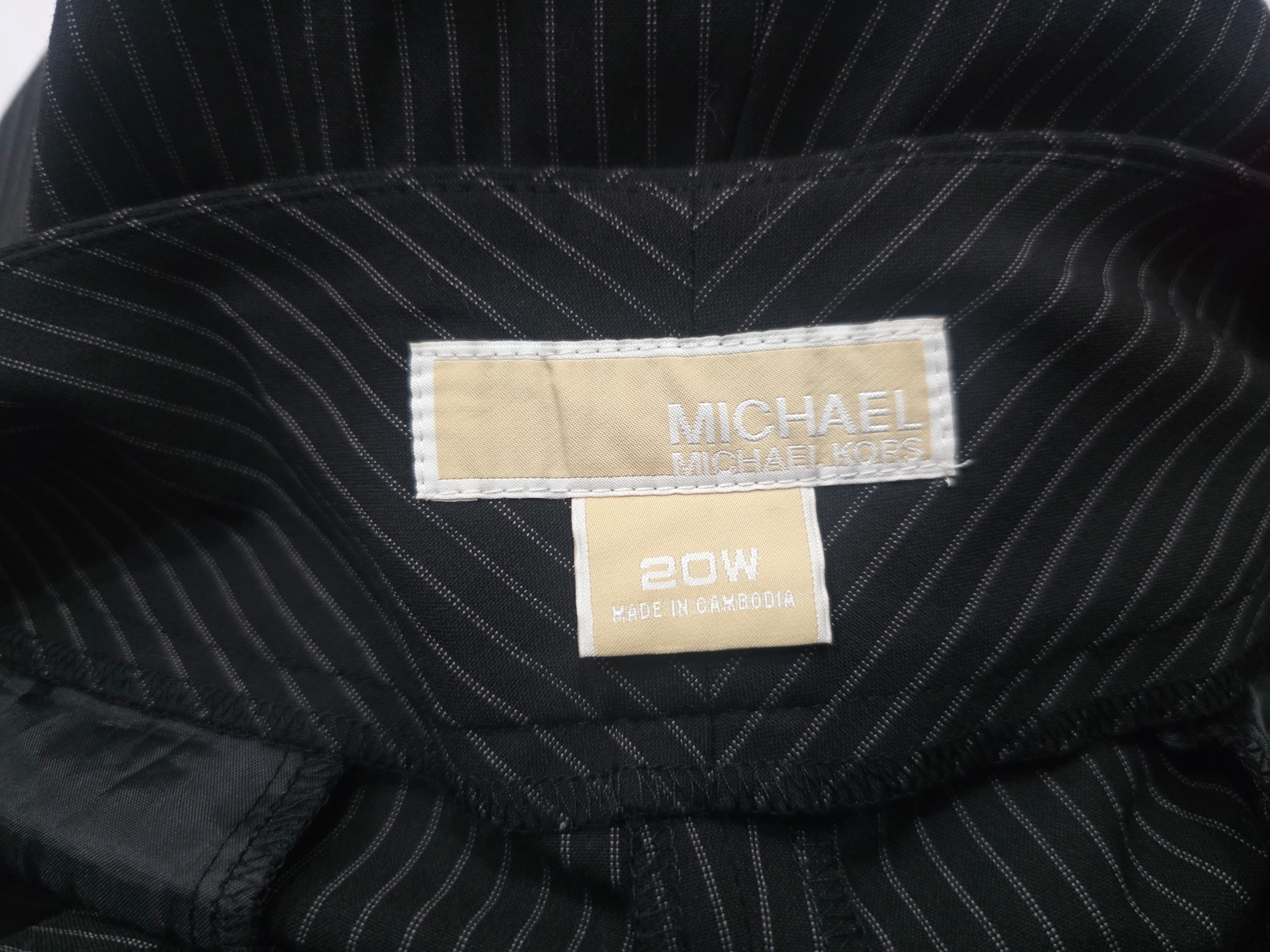 Pantalon Michael Kors Talla 20w De Vestir Negro Con Gris