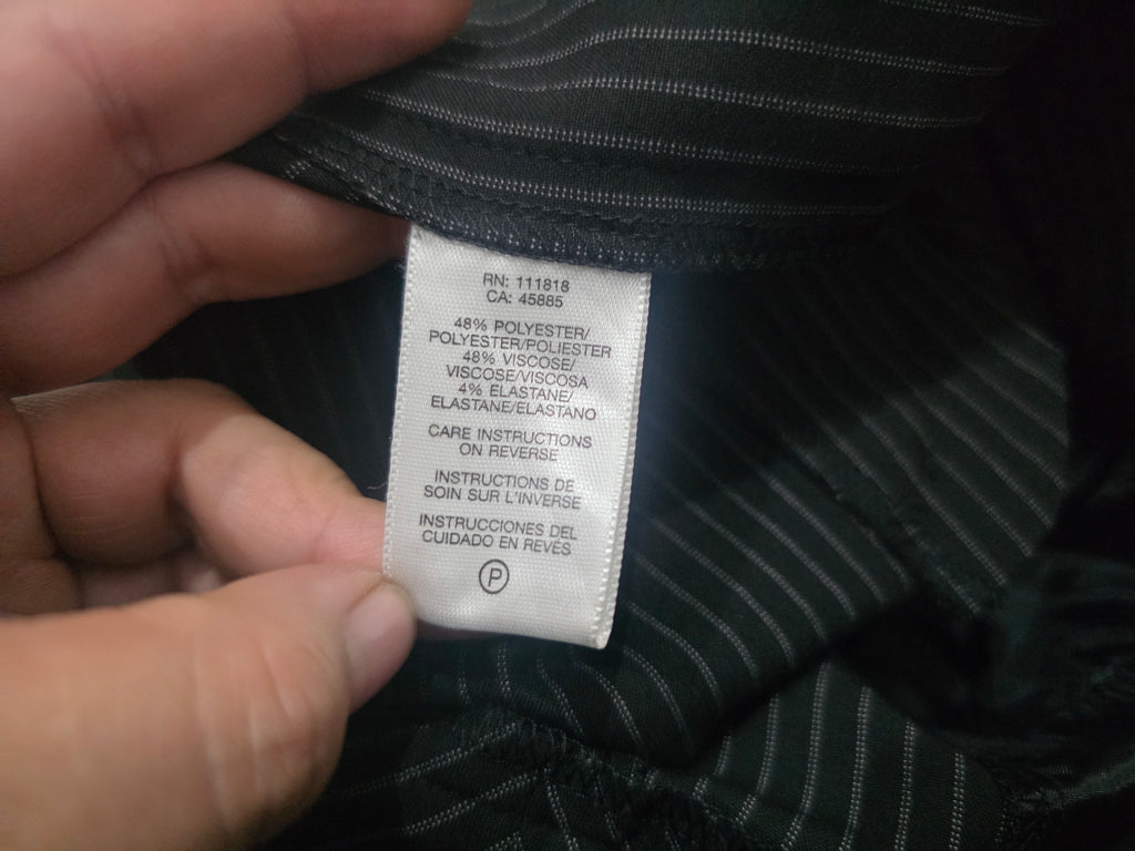 Pantalon Michael Kors Talla 20w De Vestir Negro Con Gris