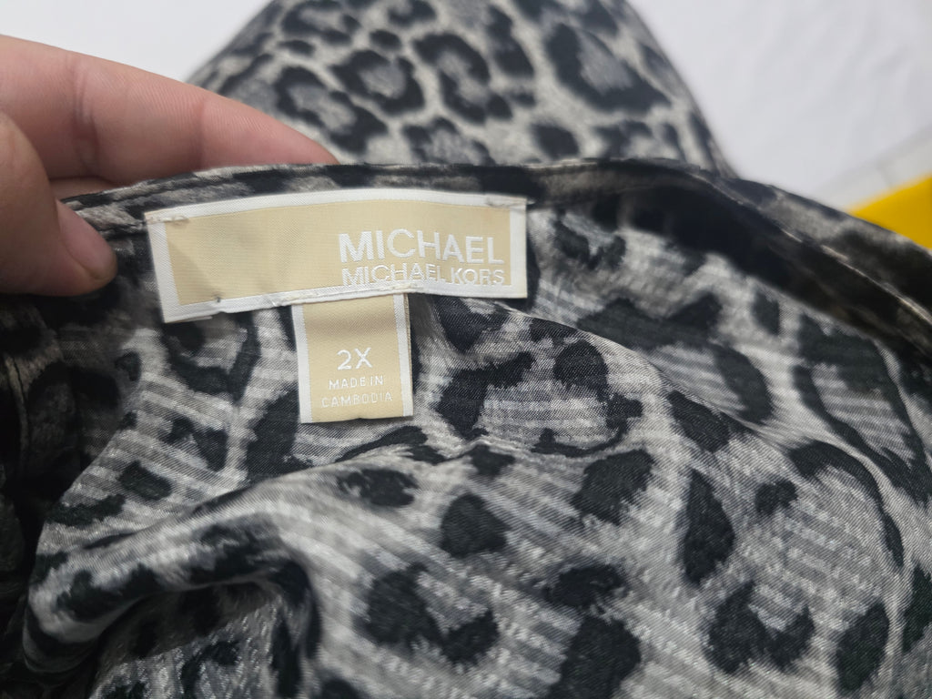 Blusa Michael Kors Animal Print Sin Mangas