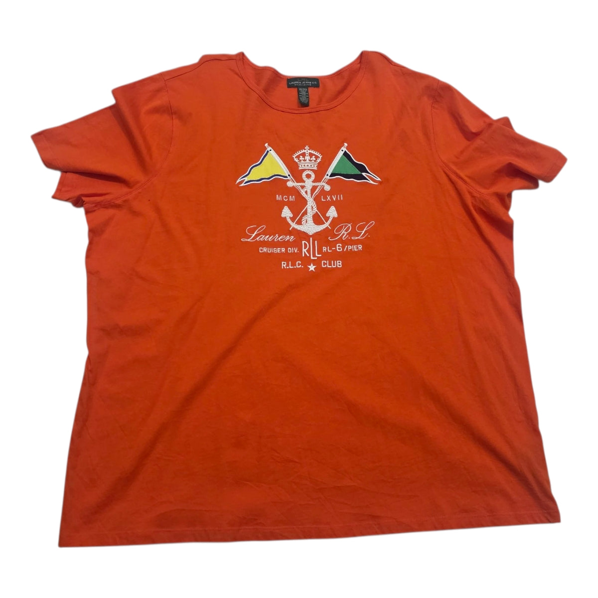 Playera Ralph Lauren De Mujer Talla 2x Color Naranja