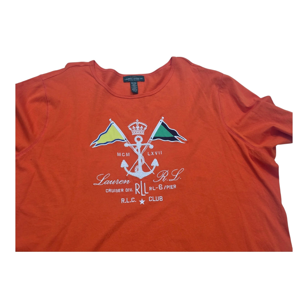 Playera Ralph Lauren De Mujer Talla 2x Color Naranja