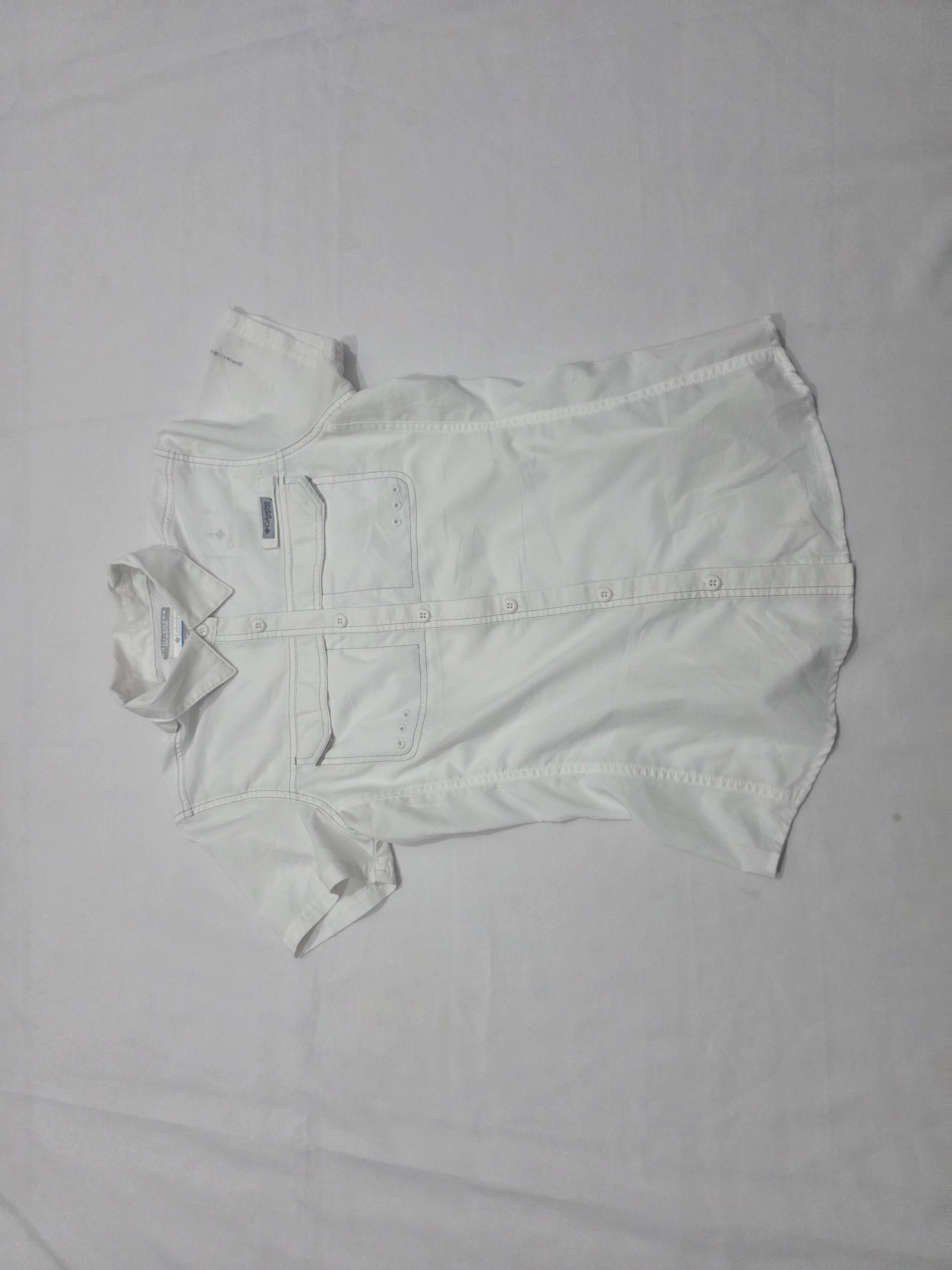 Camisa Columbia Pfg Color Blanco De Mujer Talla Chica