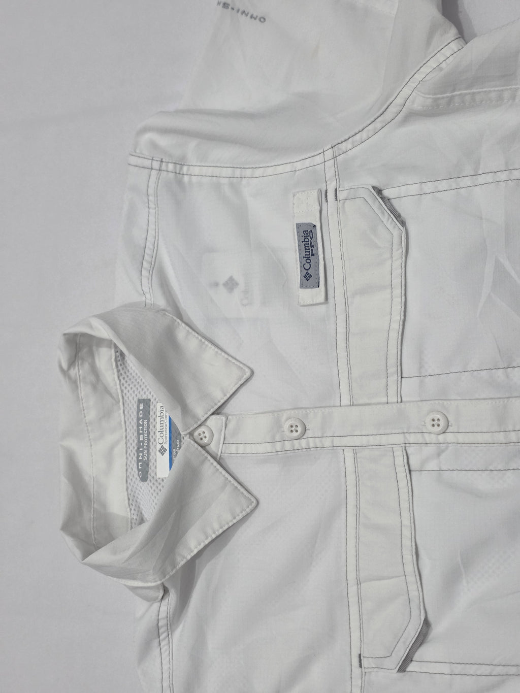 Camisa Columbia Pfg Color Blanco De Mujer Talla Chica