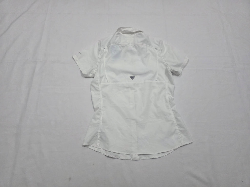 Camisa Columbia Pfg Color Blanco De Mujer Talla Chica
