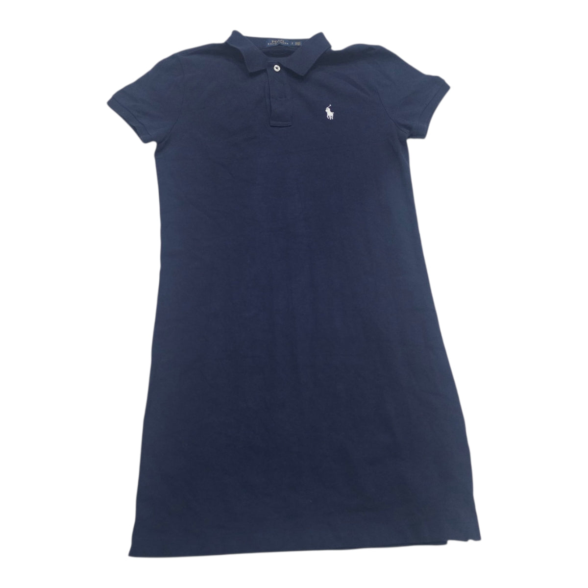 Vestido Polo Ralph Lauren Chico The Mesh Azul Poni Blanco
