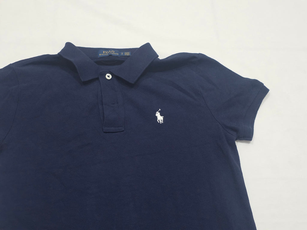 Vestido Polo Ralph Lauren Chico The Mesh Azul Poni Blanco