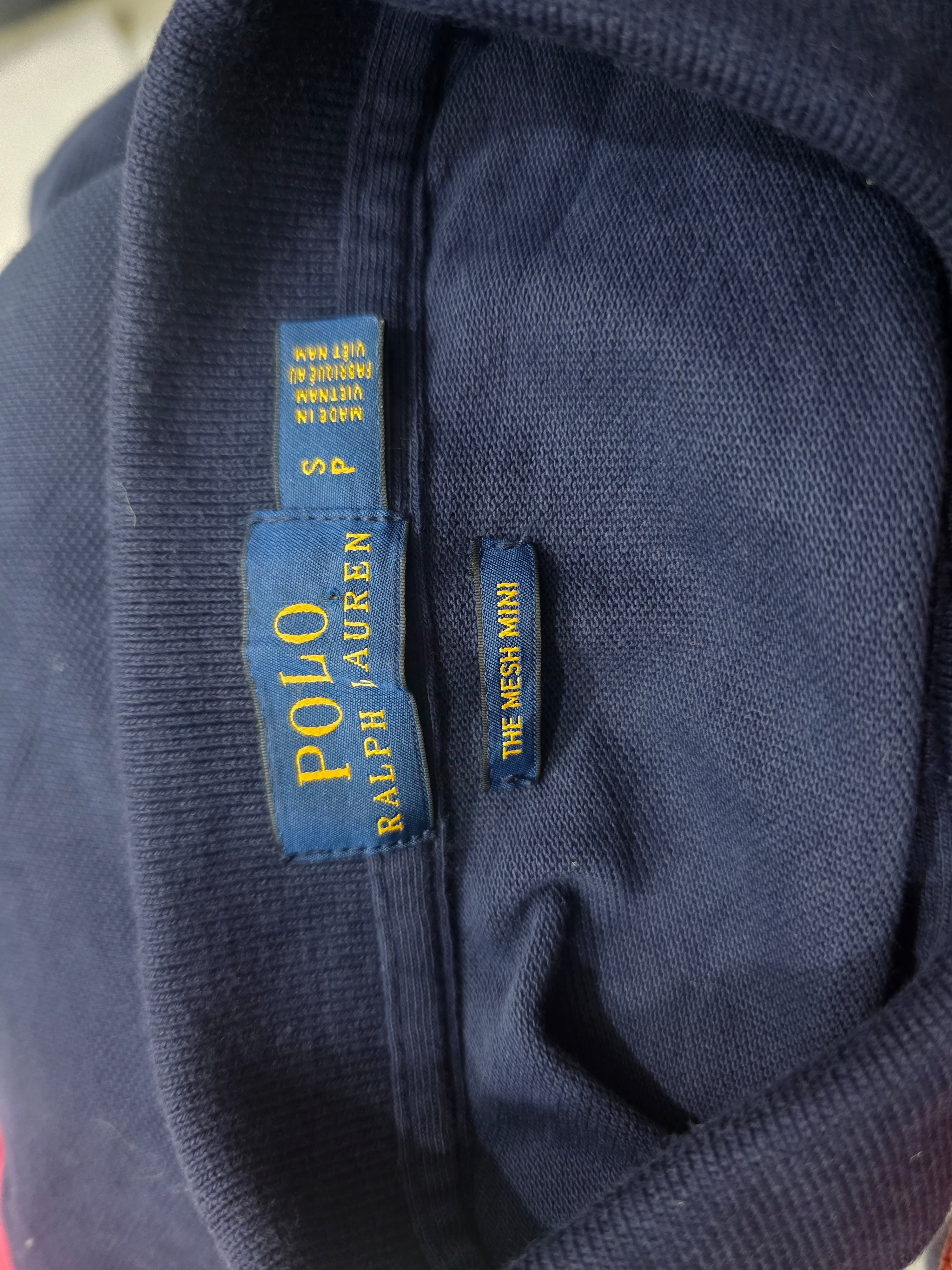 Vestido Polo Ralph Lauren Chico The Mesh Azul Poni Blanco