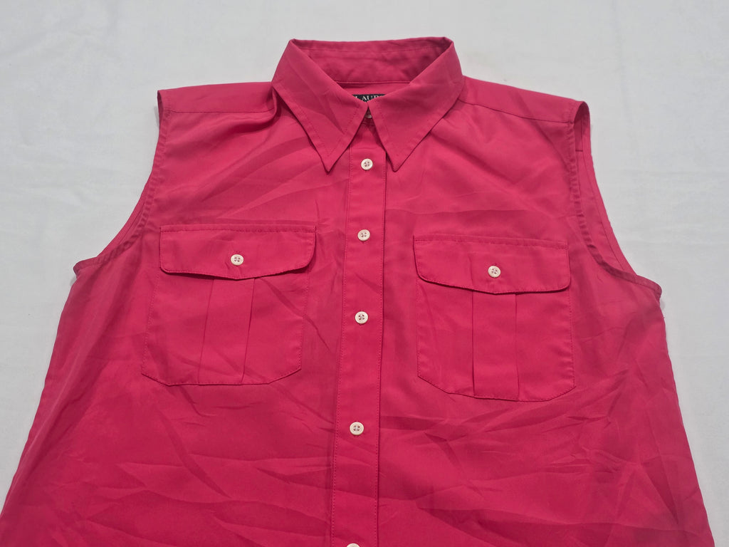 Camisa Sin Mangas Ralph Lauren De Mujer Talla 4 Rosa