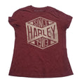 Playera Harley Davidson De Mujer Talla Mediana Color Vino