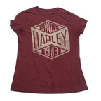 Playera Harley Davidson De Mujer Talla Mediana Color Vino