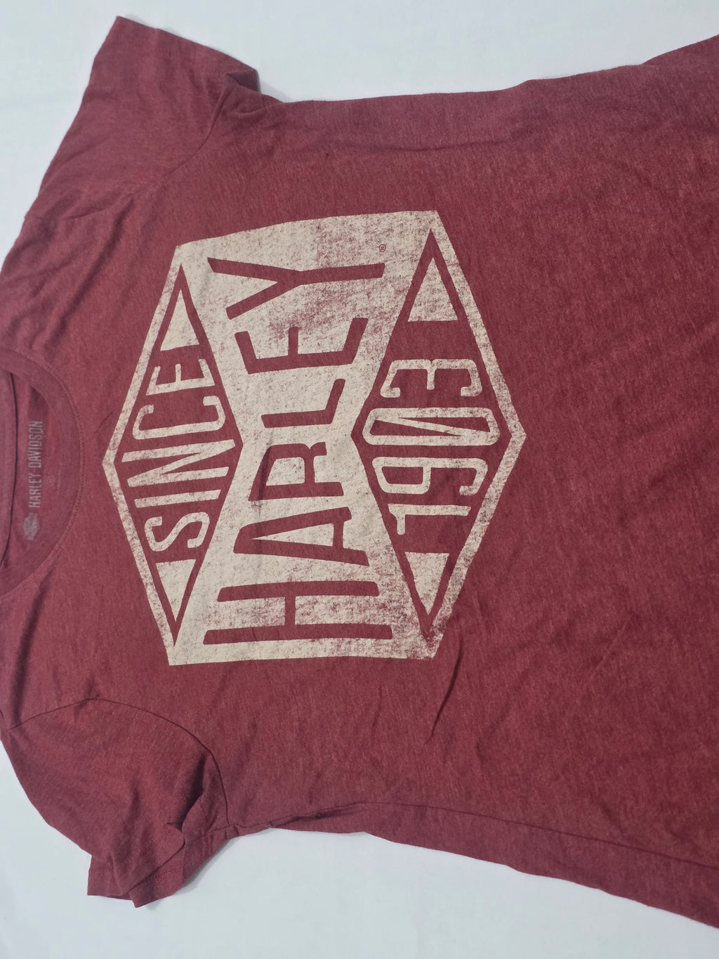 Playera Harley Davidson De Mujer Talla Mediana Color Vino