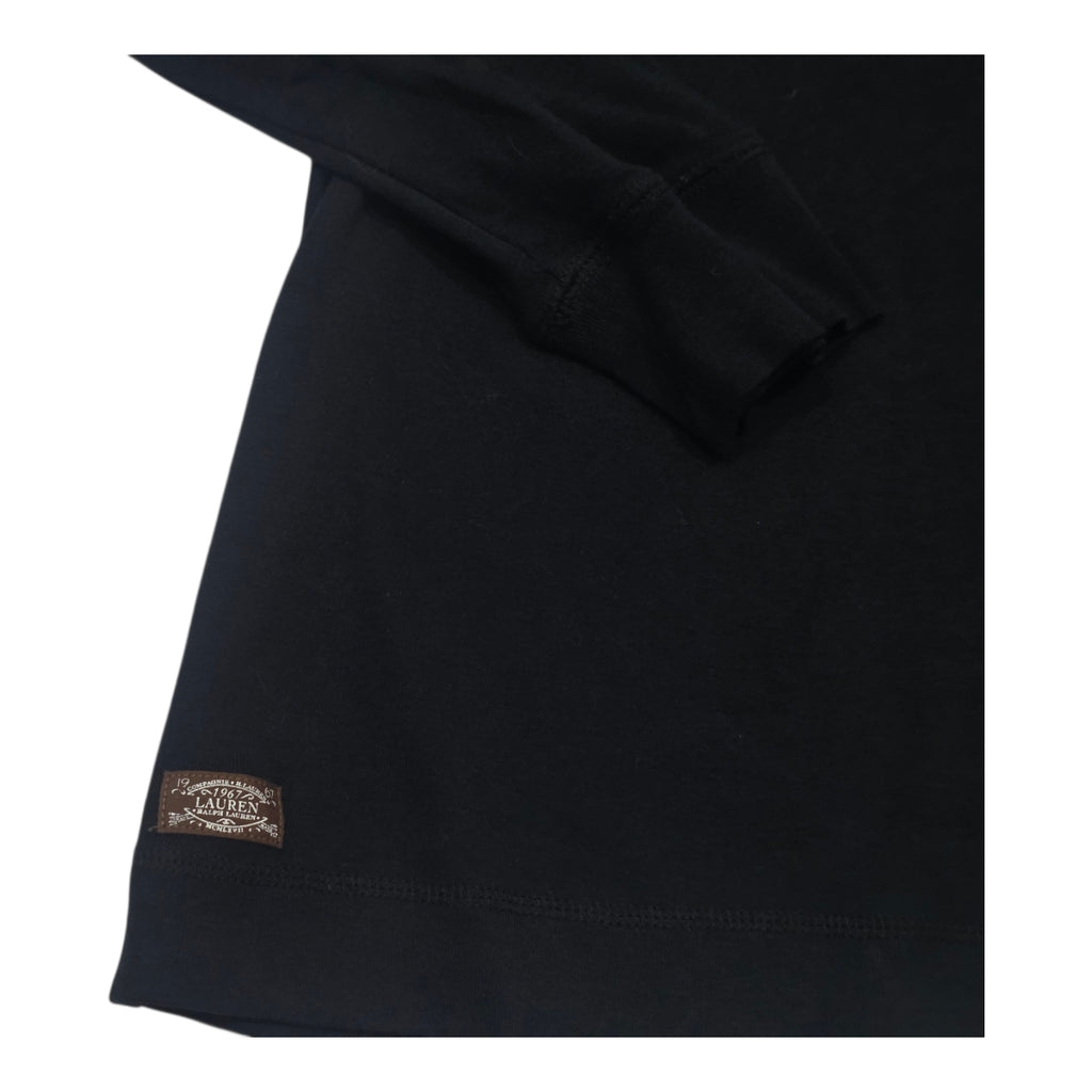 Playera Ralph Lauren Mediana Negra Con Coderas