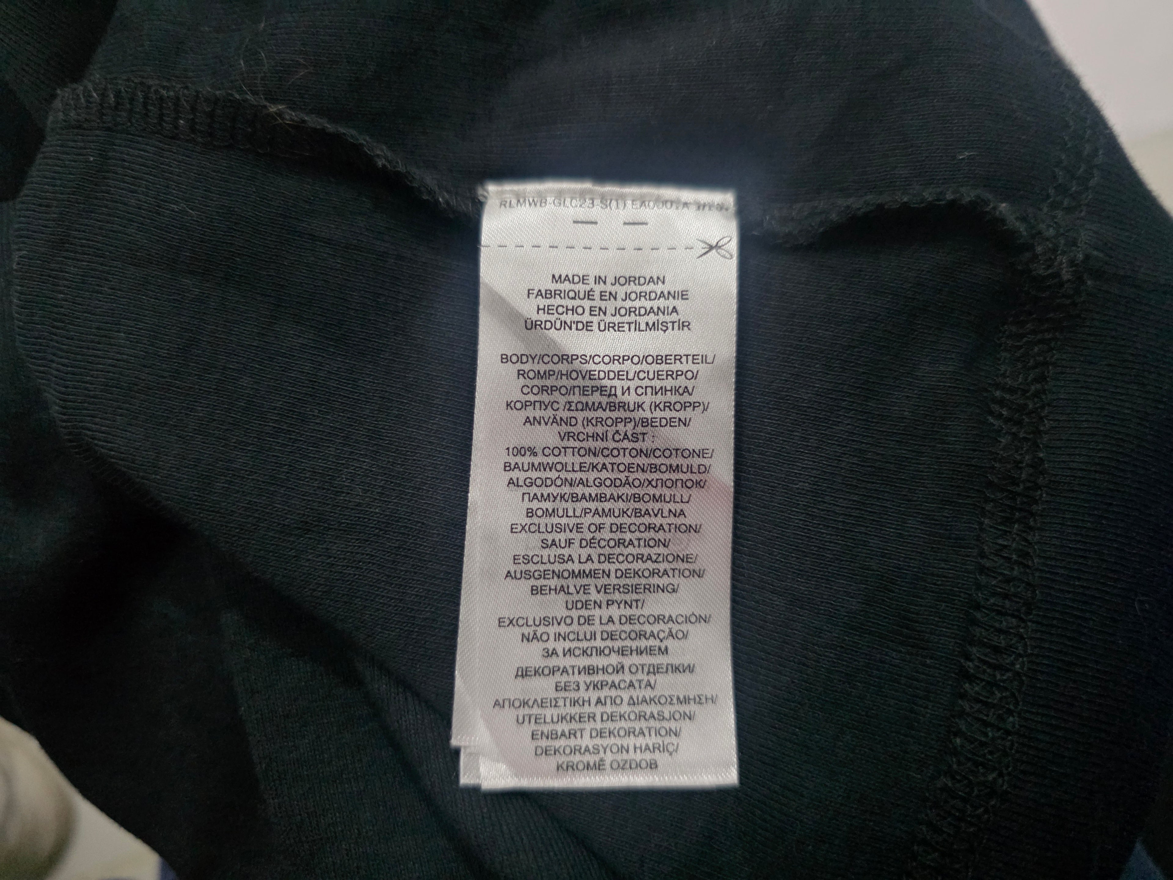 Playera Ralph Lauren Mediana Negra Con Coderas