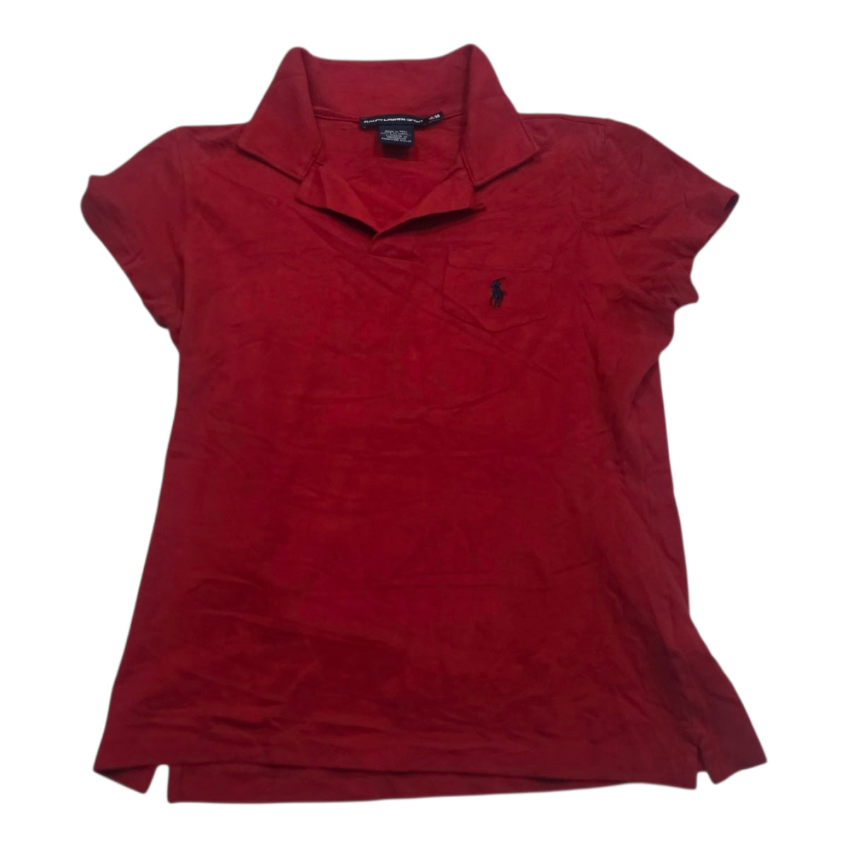 Playera Ralph Lauren Sport Roja Dd Mujer Mediana