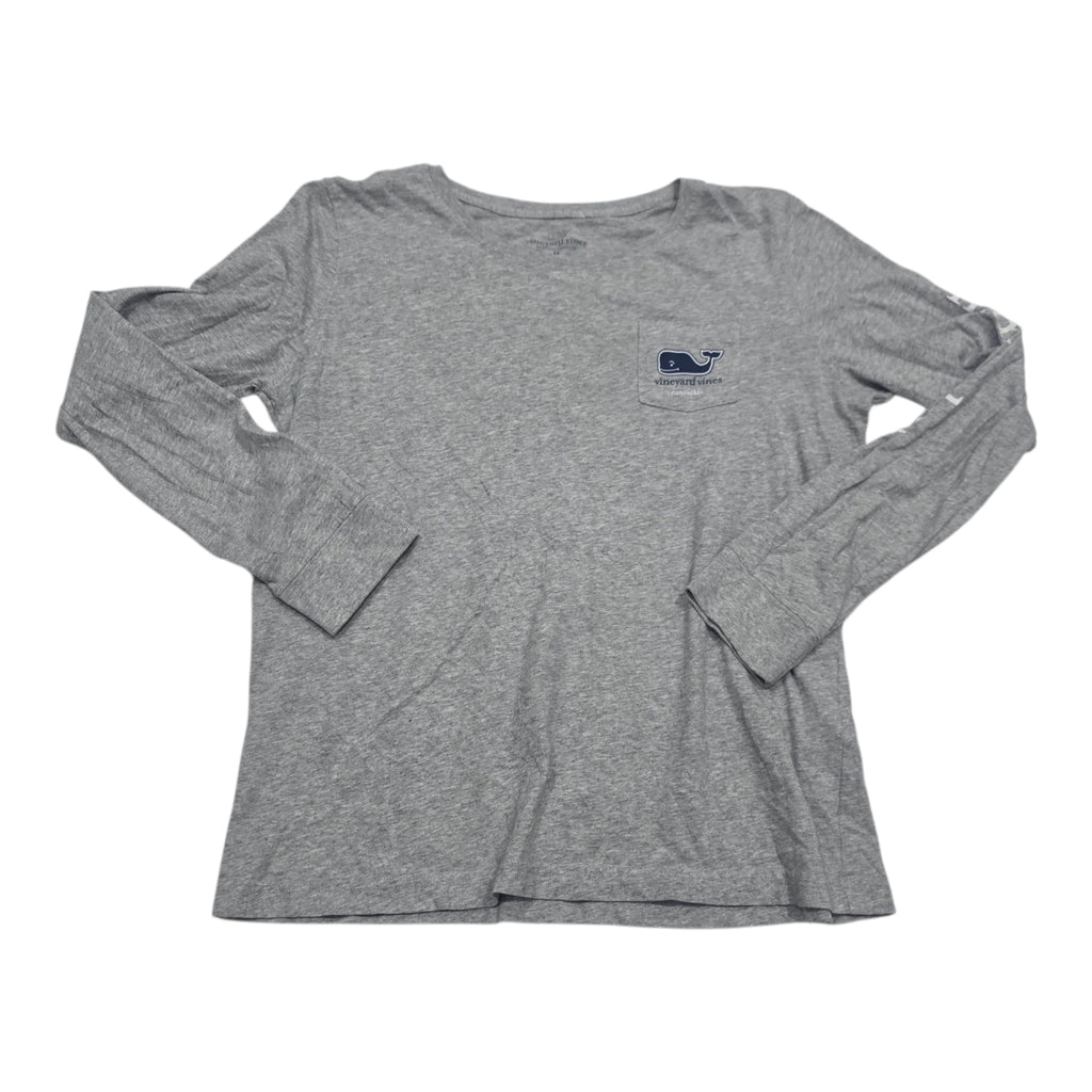 Playera Vineyard Vines Mujer Mediana Color Gris Manga Larga