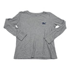 Playera Vineyard Vines Mujer Mediana Color Gris Manga Larga