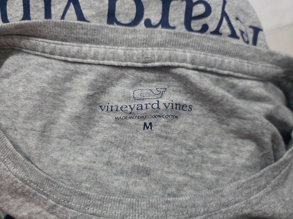 Playera Vineyard Vines Mujer Mediana Color Gris Manga Larga