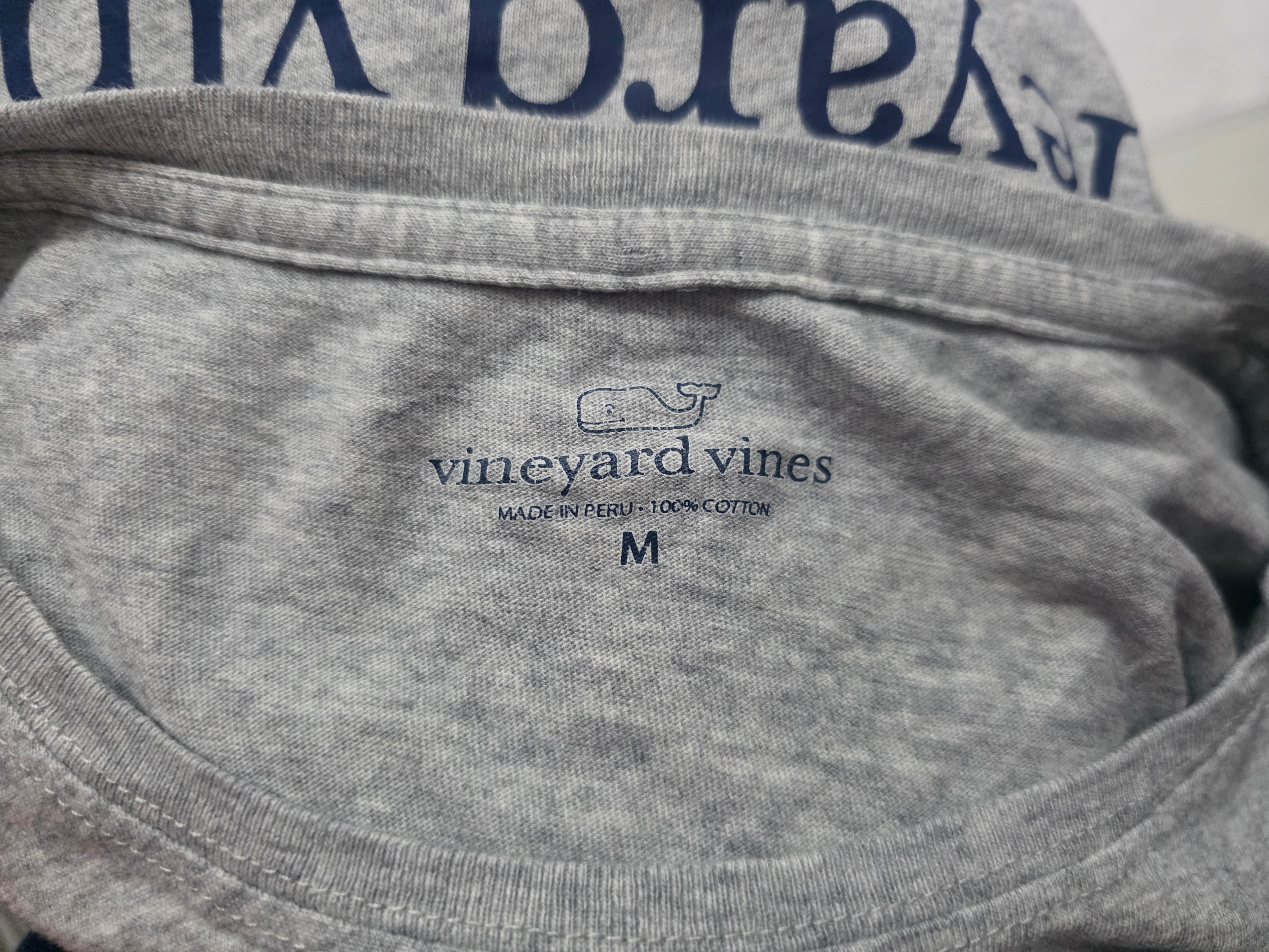 Playera Vineyard Vines Mujer Mediana Color Gris Manga Larga