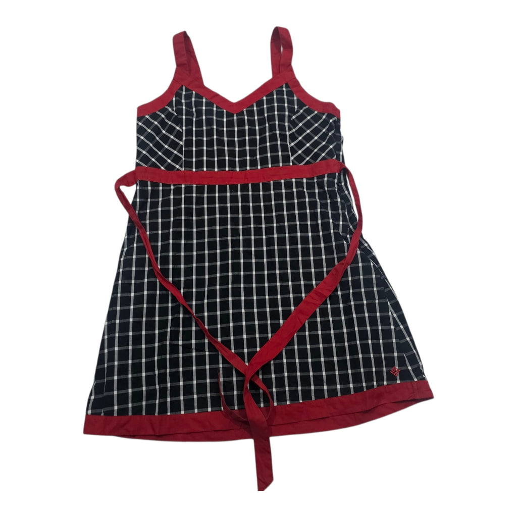 Vestido Columbia Talla Grande Negro A Cuadros